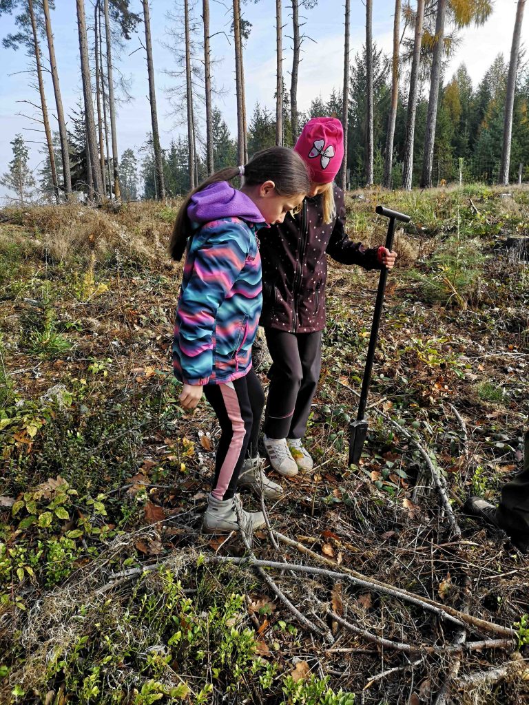 Děti poznávaly práci lesníků v lese